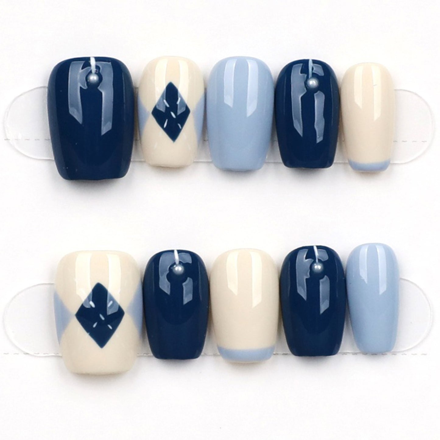 Navy Argyle Frost