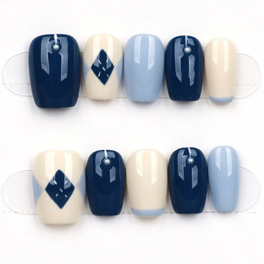 Navy Argyle Frost