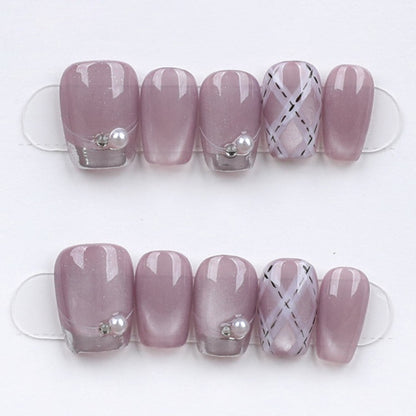 Lilac Plaid Pearl