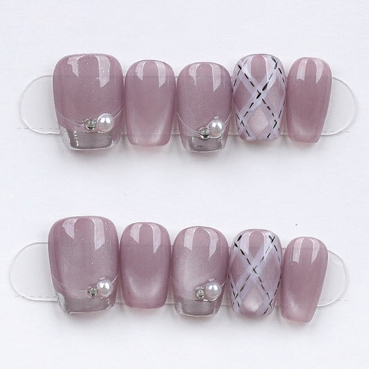Lilac Plaid Pearl