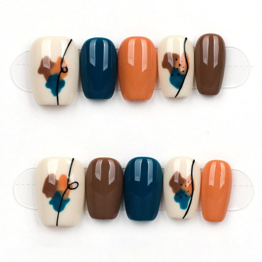 Autumn Abstract Garden - Press Play Nails