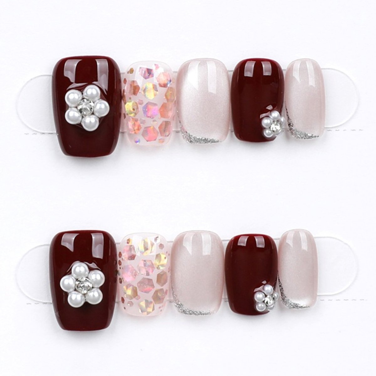 Berry Bloom Sparkle - Press Play Nails