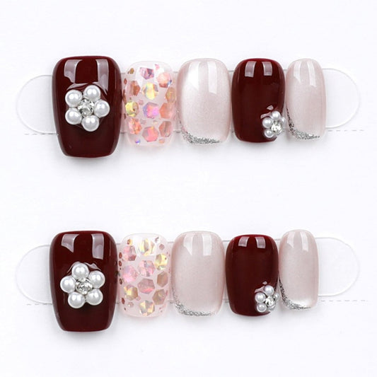 Berry Bloom Sparkle - Press Play Nails