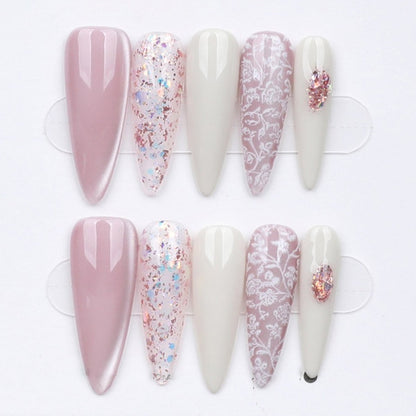 Blossom Lace Confetti - Press Play Nails