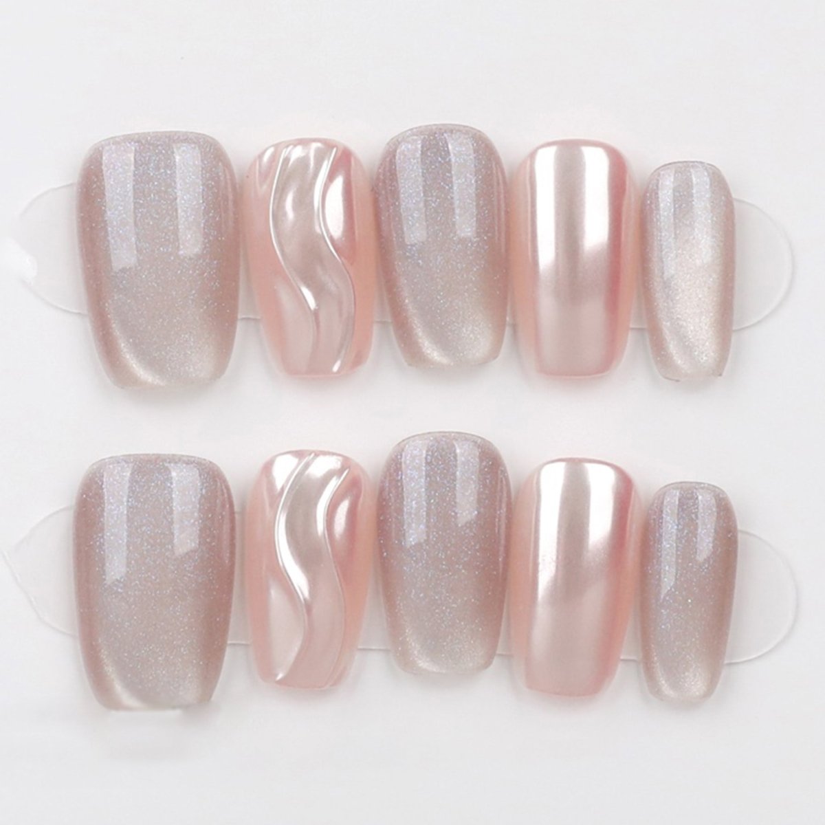 Blushing Quartz Wave - Press Play Nails