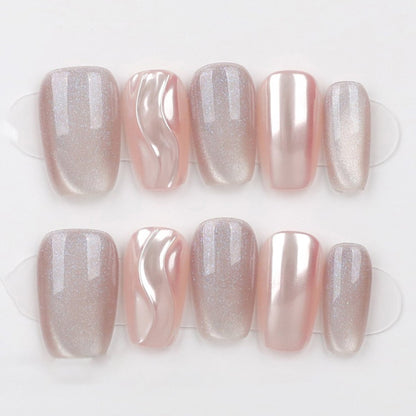 Blushing Quartz Wave - Press Play Nails