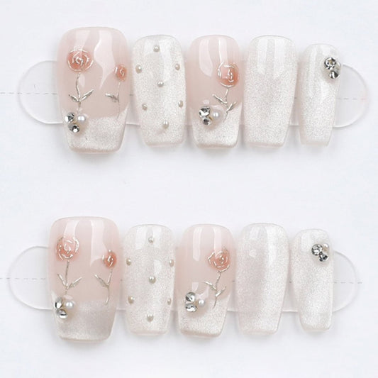 Blushing Rose Pearl - Press Play Nails