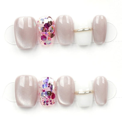 Champagne Confetti - Press Play Nails