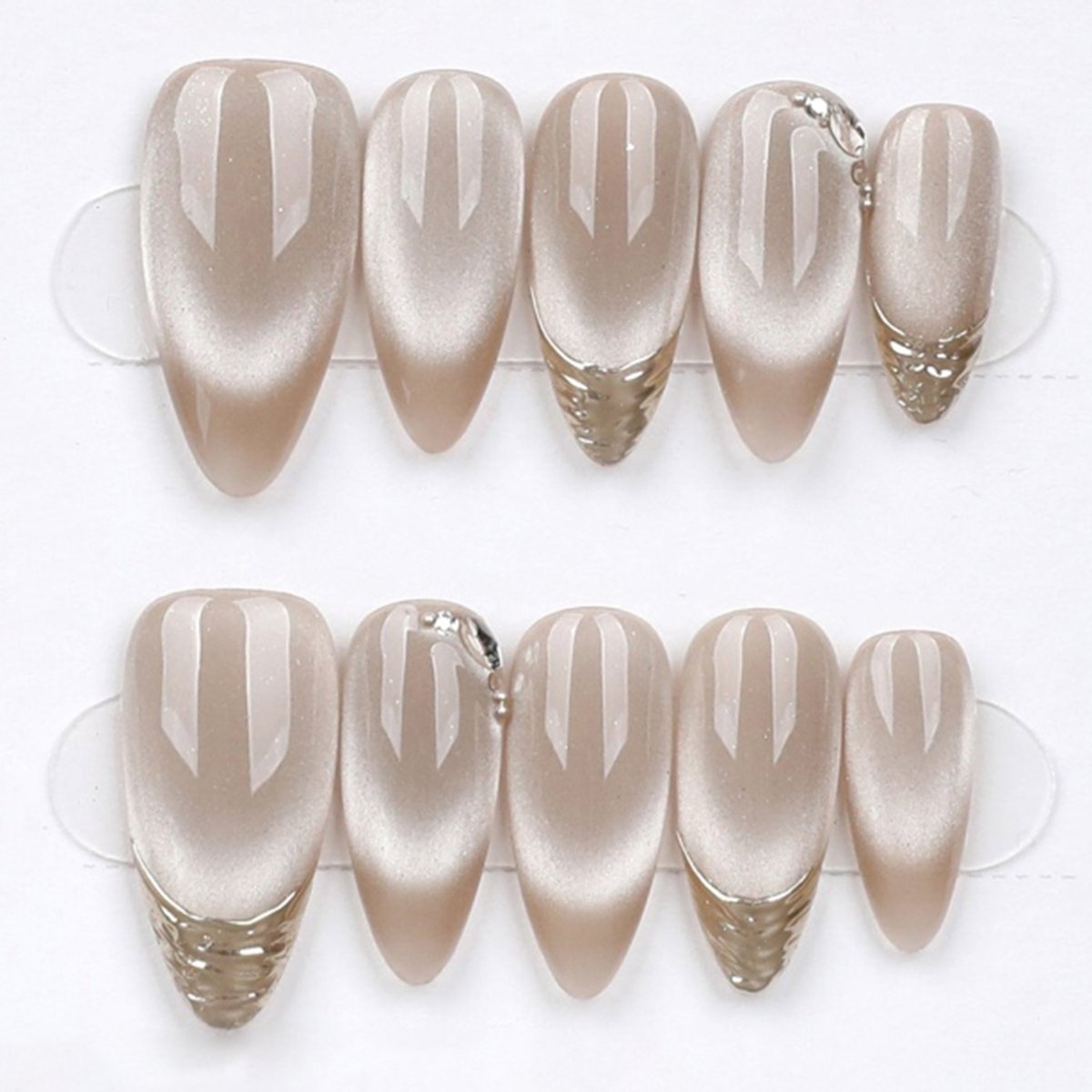 Champagne Drip - Press Play Nails