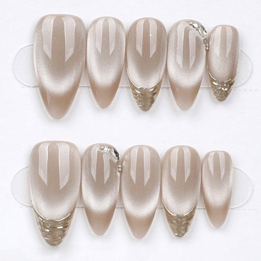Champagne Drip - Press Play Nails
