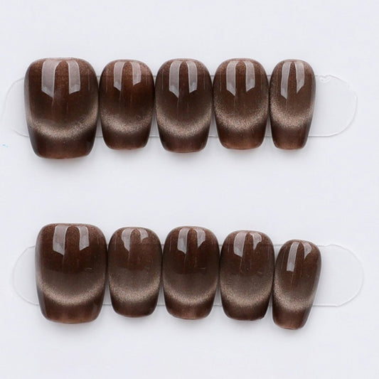Chestnut Glow Luxe - Press Play Nails
