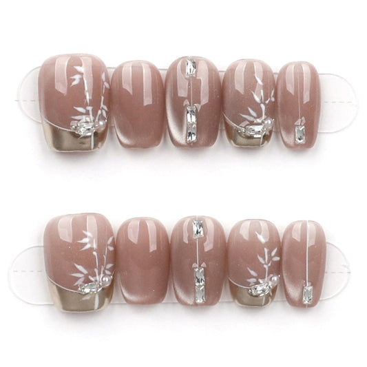 Cocoa Bamboo Glint - Press Play Nails