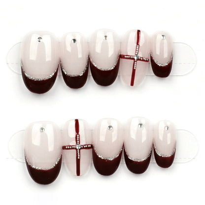 Crimson Gift Wrap - Press Play Nails