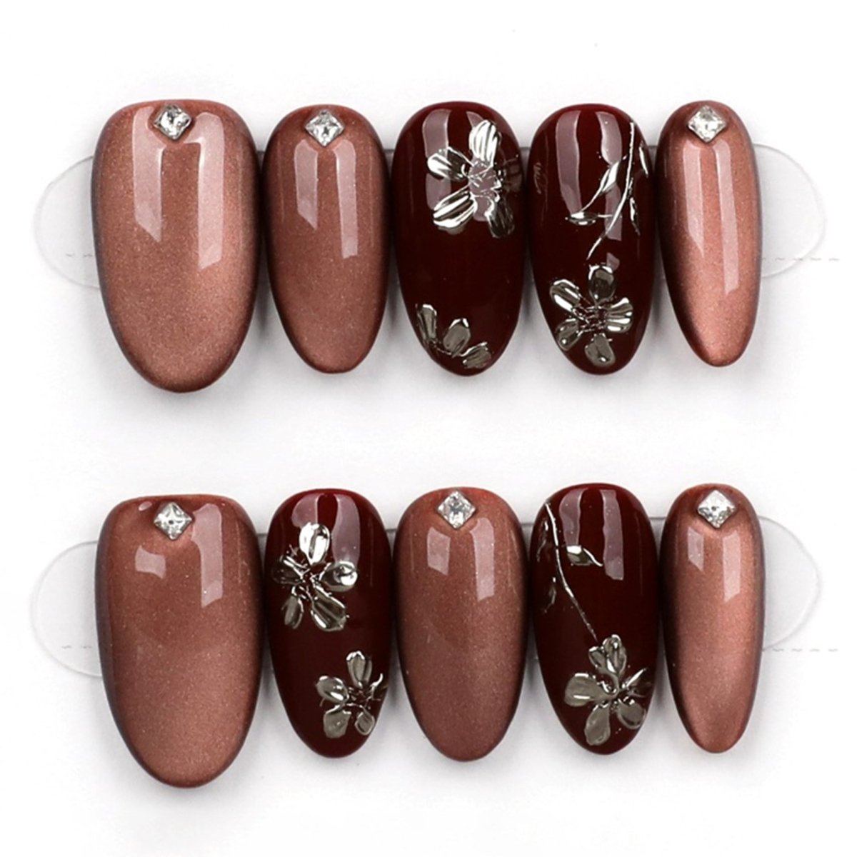 Crimson Rosewood Bloom - Press Play Nails