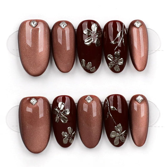 Crimson Rosewood Bloom - Press Play Nails