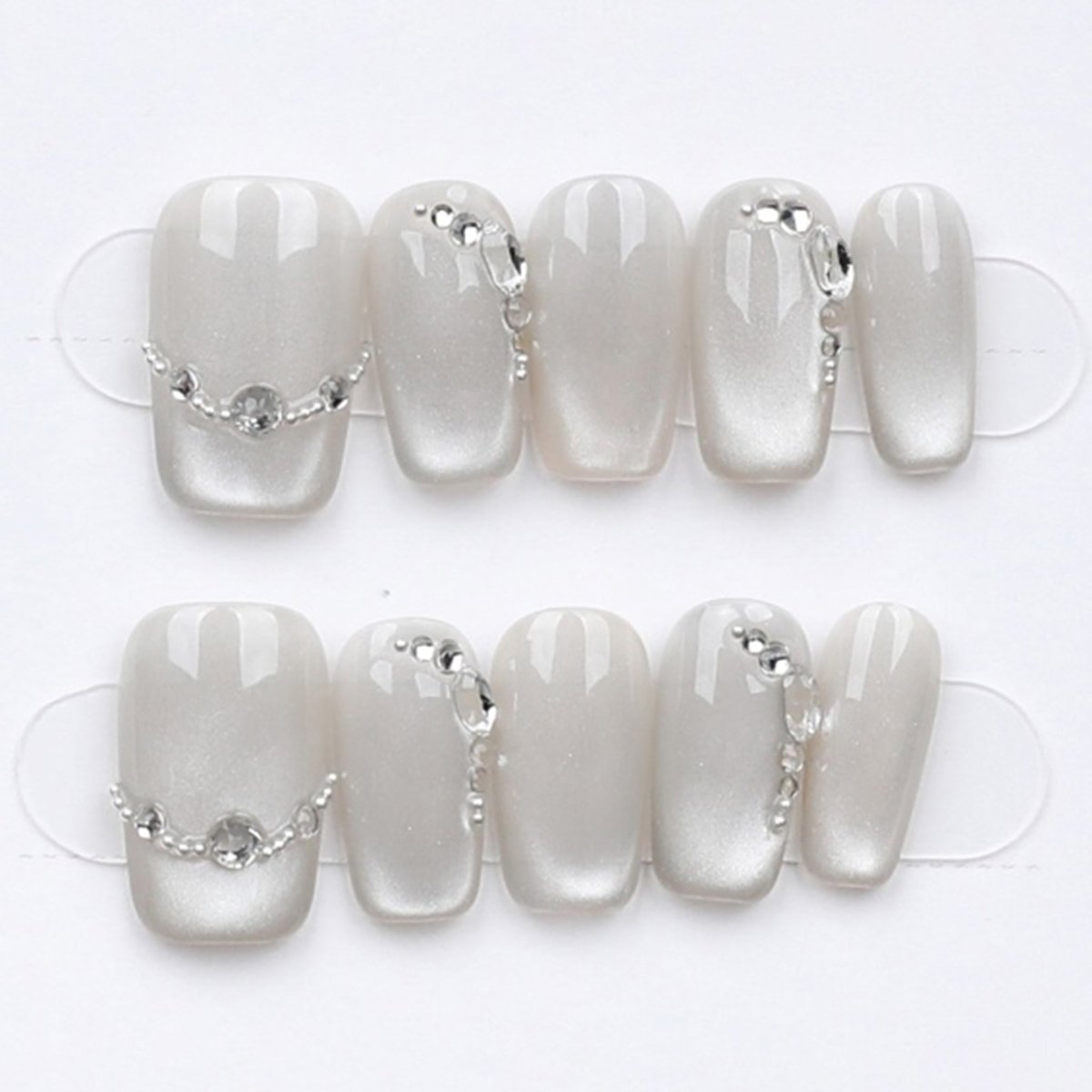 Frosted Crystal Curve - Press Play Nails