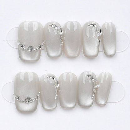 Frosted Crystal Curve - Press Play Nails