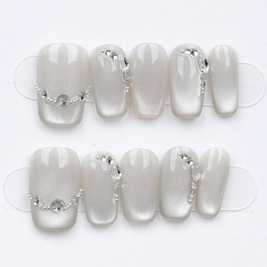 Frosted Crystal Curve - Press Play Nails