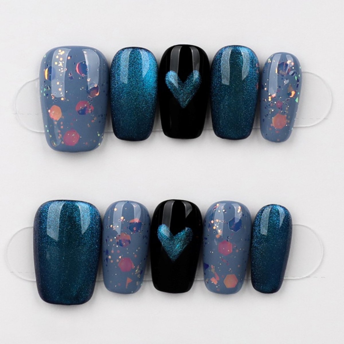 Galaxy Heart Pop - Press Play Nails