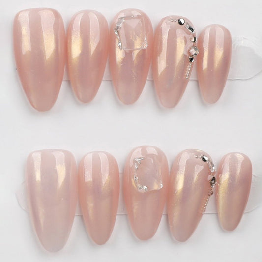 Golden Rose Glow - Press Play Nails