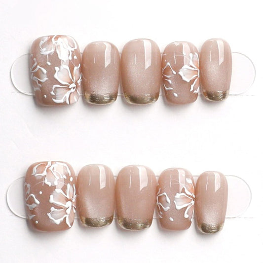 Latte Bloom - Press Play Nails