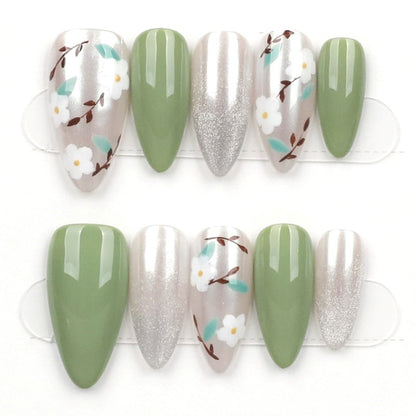 Mint Blossom Meadow - Press Play Nails