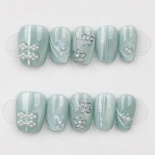 Minted Petals - Press Play Nails