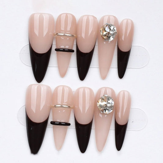 Nude Noir Edge - Press Play Nails