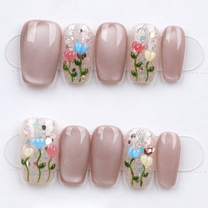 Pastel Garden Bloom - Press Play Nails