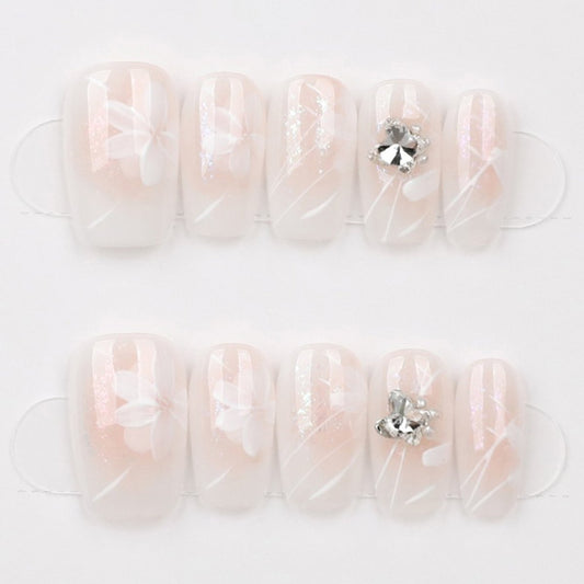 Petal Frost Glow - Press Play Nails