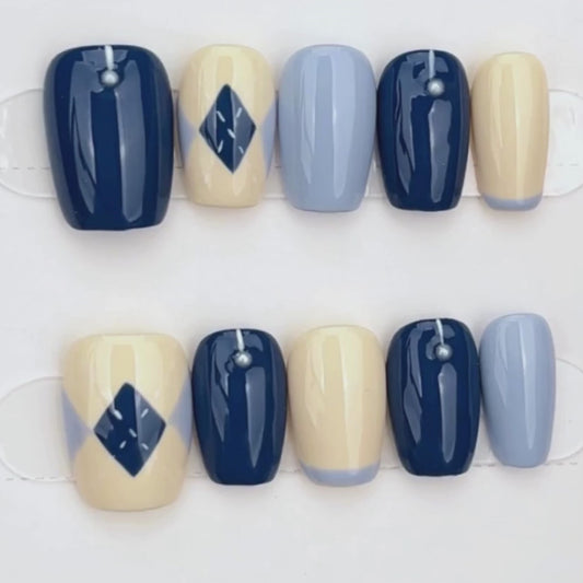 Navy Argyle Frost