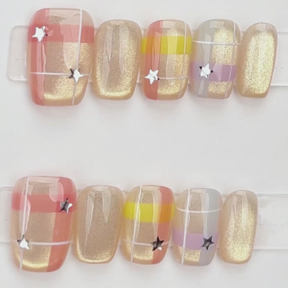 Sunset Grid Sparkle