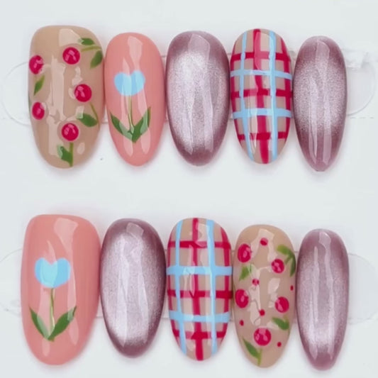 Berry Gingham Bloom