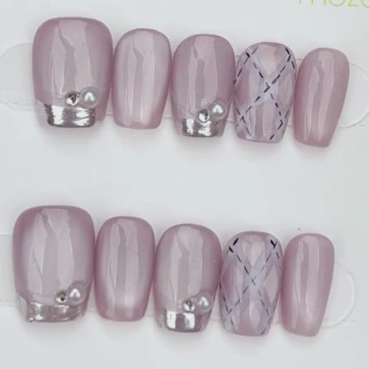 Lilac Plaid Pearl