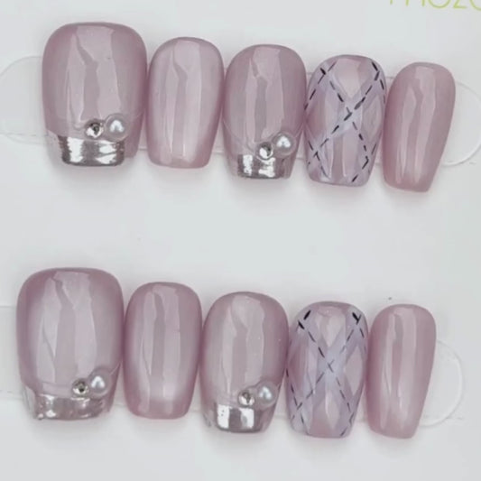 Lilac Plaid Pearl