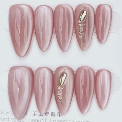 Dusty Rose Leaf Accent