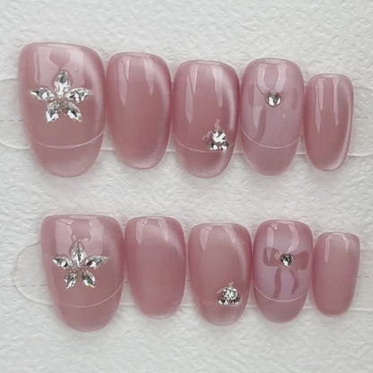 Dusty Pink Crystal Bloom