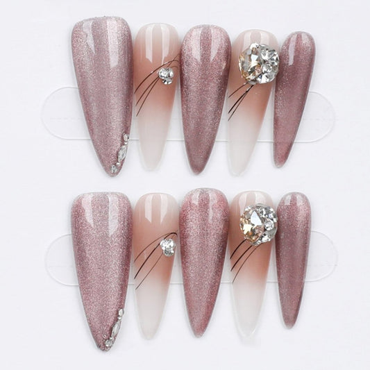 Rose Dust Sparkle - Press Play Nails