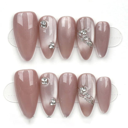 Rose Taupe Sparkle - Press Play Nails