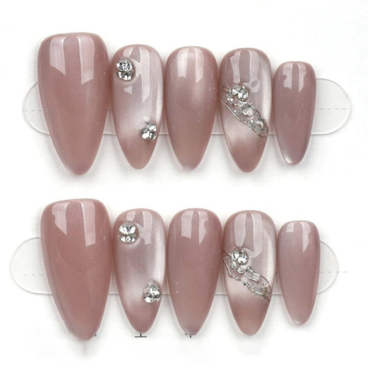 Rose Taupe Sparkle - Press Play Nails