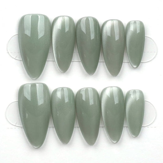Sage Satin - Press Play Nails