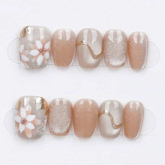 Sandy Bloom Wave - Press Play Nails