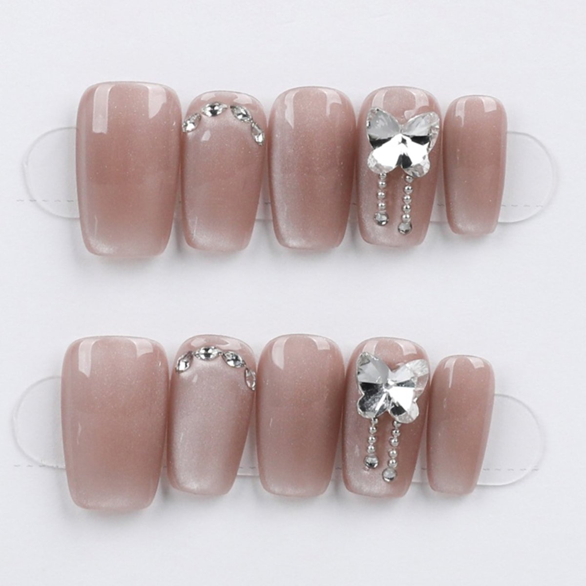 Silky Bow Glitz - Press Play Nails