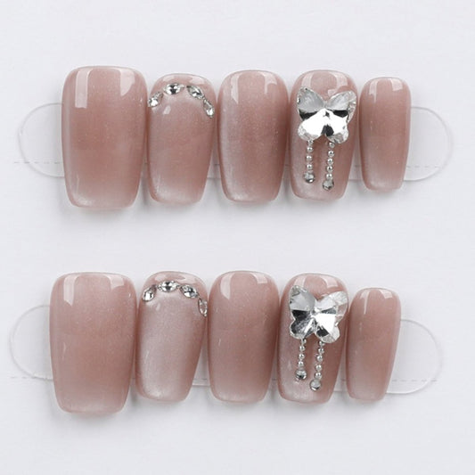 Silky Bow Glitz - Press Play Nails