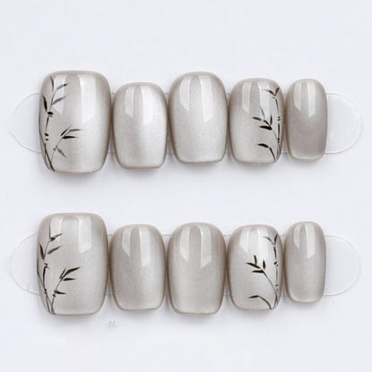 Silver Mist Bamboo - Press Play Nails