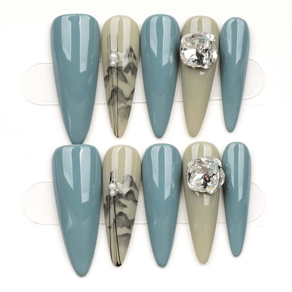 Stone Forest Jewel - Press Play Nails