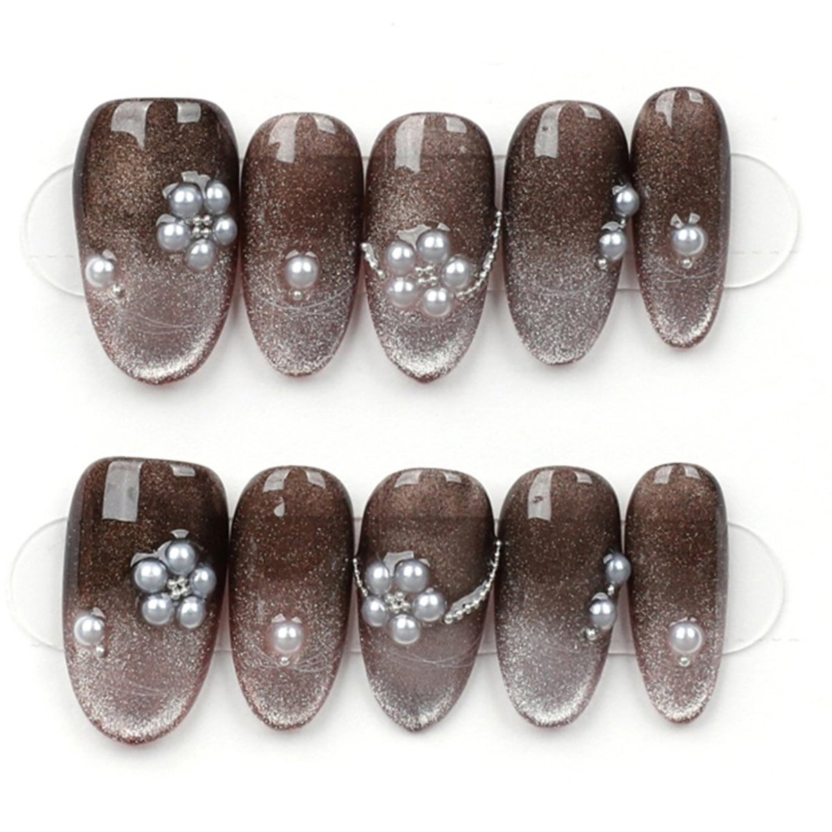 Velvet Cocoa Pearl - Press Play Nails